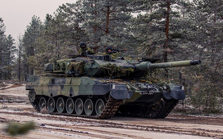 Fiński czołg podstawowy Leopard 2A6NL. Fot./Ministerstwo Obrony Finlandii.