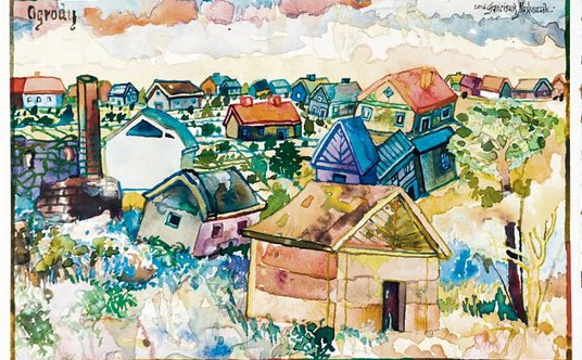 Franciszek Maśluszczak na aukcję charytatywną ofiarował akwarelę