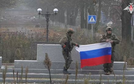 Rosyjscy żołnierze w Pokrowsku w obwodzie donieckim