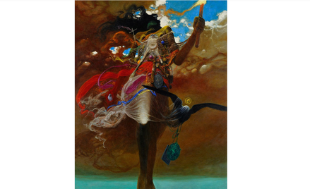 „Bez tytułu", 1975 r., olej na płycie pilśniowej