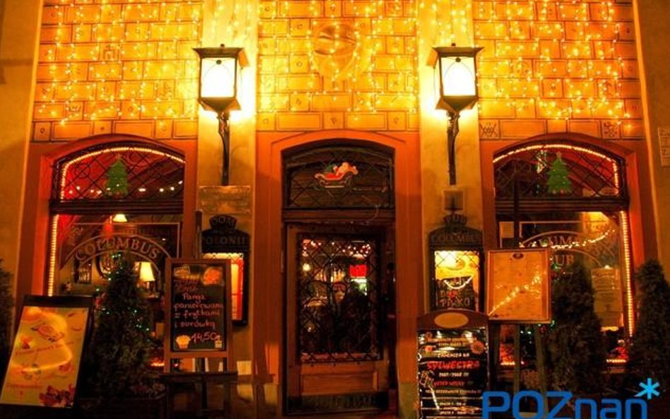 Restauracja "Columbus" w Poznaniu. Stary rynek, na którym się znajduje, jest trzecim rynkiem co do w