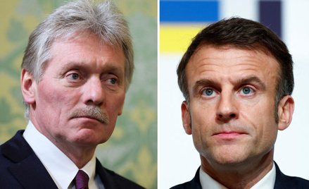 Dmitrij Pieskow i Emmanuel Macron