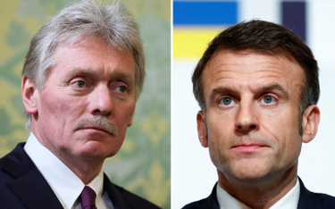 Dmitrij Pieskow i Emmanuel Macron