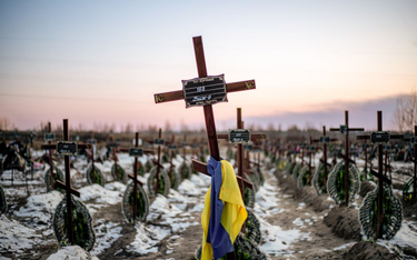 Cmentarz w Buczy, gdzie Rosjanie zamordowali co najmniej 400 cywilów