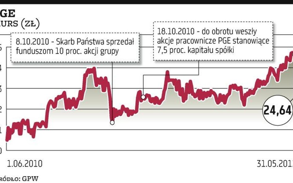 Analitycy przewidują sprzedaż 10 proc. akcji PGE