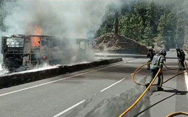 Polski autokar spłonął na Teneryfie. „Podróżni uciekali w popłochu”