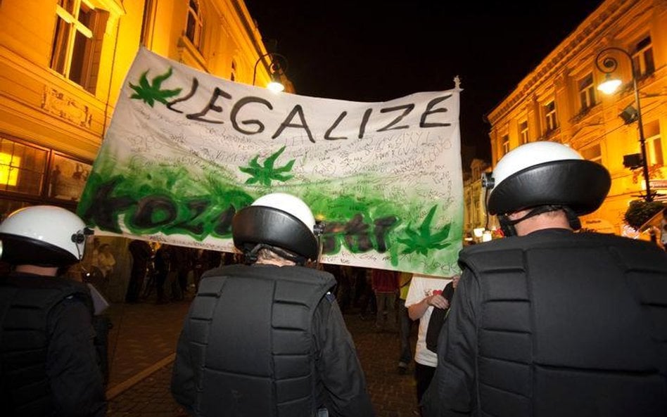 Łódź - manifestacja zwolenników legalizacji marihuany