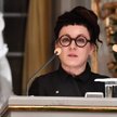 Olga Tokarczuk wygłosiła wystąpienie w języku polskim.