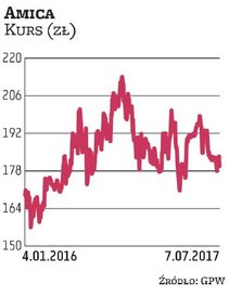 Kurs Amiki porusza się w długoterminowym trendzie wzrostowym. Na początku 2015 r. za akcję płacono p