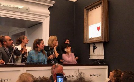 Zwyciężczyni aukcji kupi zniszczony obraz Banksy'ego