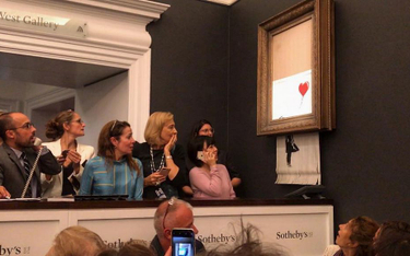 Zwyciężczyni aukcji kupi zniszczony obraz Banksy'ego