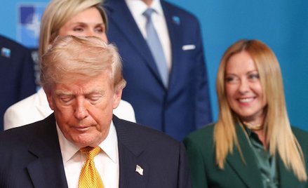 Donald Trump i Giorgia Meloni na szczycie NATO w Ankarze
