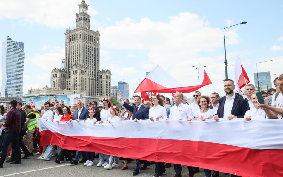 Marsz zwolenników Trzaskowskiego pokazał zjednoczenie partii rządzących