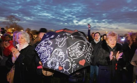 W kulminacyjnym momencie protest w Warszawie 24 października zgromadził około stu osób