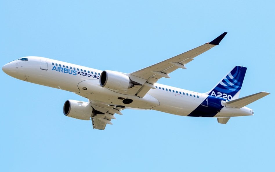Airbus A220 to regionalny odrzutowiec który, w zależności od wariantu, może pomieścić od 100 do 160 
