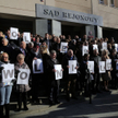 Sędziowie z Olsztyna byli inicjatorami apelu o wykonanie orzeczeń TSUE. Tu podczas demonstracji popa