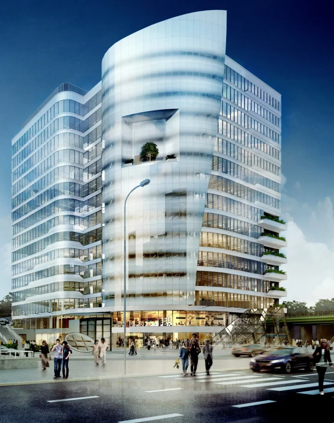Nad częścią dworcową wyrośnie biurowiec o dziesięciu kondygnacjach