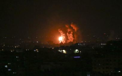 Wybuch w zaatakowanej z powietrza Strefie Gazy