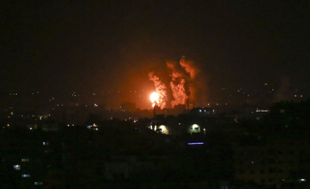 Wybuch w zaatakowanej z powietrza Strefie Gazy