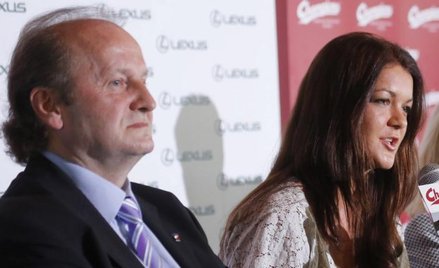 Prezes PZT Jacek Muzolf i Agnieszka Radwańska