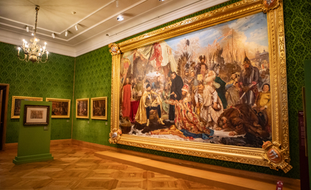 Obraz „Batory pod Pskowem” został zestawiony na wystawie z mało znanymi portretami Jana Matejki
