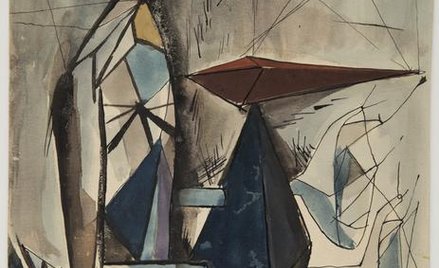 Tadeusz Kantor, (1915-1990) Kompozycja ze stojącą postacią (rysunek z okresu metaforycznego), 1949 r