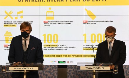 Czeski minister zdrowia Adam Vojtěch i premier tego kraju Andrej Babiš