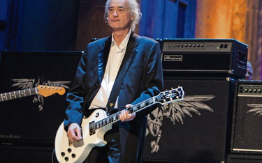 Jimmy Page podczas ceremonii Rock and Roll Hall Fame, Cleveland, 2009.