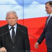 Prezes Prawa i Sprawiedliwości Jarosław Kaczyński (L) i prezes Solidarnej Polski Zbigniew Ziobro (P)