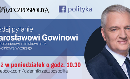 Wicepremier Jarosław Gowin spotka się z czytelnikami