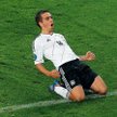 Philipp Lahm cieszy się po pierwszym golu w meczu z Grecją. Dla Niemców ćwierćfinał był spacerkiem