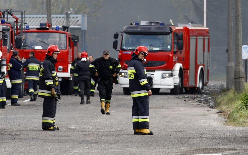 Pożar w zakładzie przetwarzania odpadów