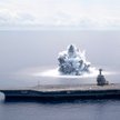 Lotniskowiec USS Gerald R. Ford podczas testów odporności na wybuchy podwodne w lipcu tego roku.