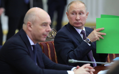 Minister finansów Rosji Anton Siłuanow i prezydent Rosji Władimir Putin