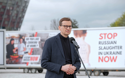 Morawiecki zapowiedział akcję billboardową „Stop Russia Now”