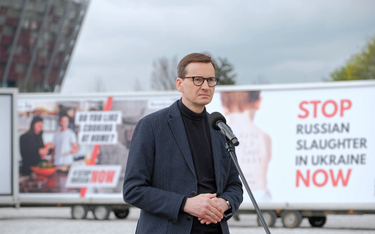 Morawiecki zapowiedział akcję billboardową „Stop Russia Now”
