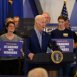 Prezydent Joe Biden na spotkaniu ze związkowcami United Steelworkers w Pittsburghu
