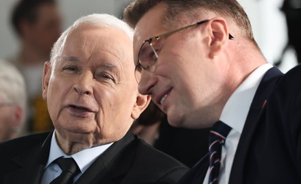 Prezes PiS Jarosław Kaczyński i wiceprezes tej partii, kandydat na premiera Przemysław Czarnek