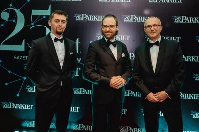 Od lewej: Andrzej Stec, redaktor naczelny „Parkietu”, Marek Dietl, prezes GPW, oraz Tomasz Jażdżyńsk