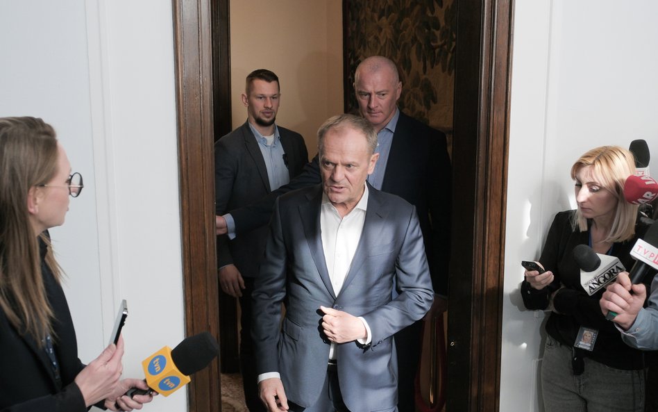 Premier Donald Tusk po zakończeniu rozmów z liderami rządzącej koalicji