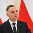 Prezydent Andrzej Duda podczas spotkania z przedstawicielami mediów w Pałacu Prezydenckim w Wilnie