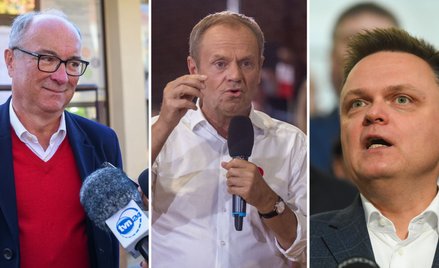 Włodzimierz Czarzasty, Donald Tusk, Szymon Hołownia