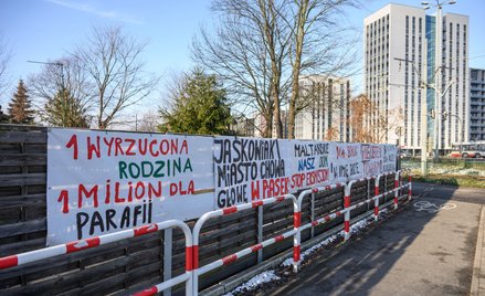 Widok na osiedle Maltańskie w Poznaniu. Mieszkańcy kilkudziesięciu domów protestują przed eksmisją i