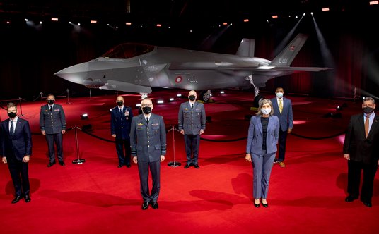 "F-35A Lightning II przeznaczonego dla Królewskich Sił Powietrznych Danii. Fot./Lockheed Martin."