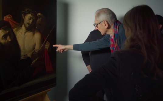 kadr z filmu dokumentalnego "Caravaggio: Na tropie arcydzieła"