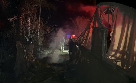 W obozie dla uchodźców doszło do pożaru po izraelskim ataku