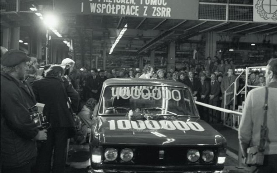 Fiat 125p – milionowy samochód wyprodukowany w FSO. Rok 1976.