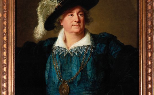 Louise-Elisabeth Vigee-Le Brun „Portret Stanisława Augusta w stroju Henryka IV”