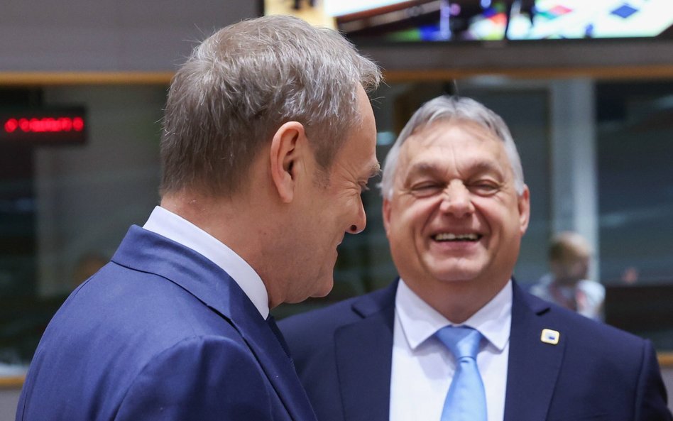 Premierzy Polski i Węgier - Donald Tusk i Viktor Orbán