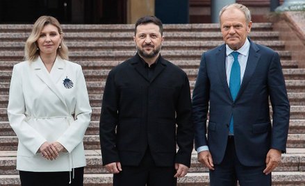 Premiera Donalda Tuska na szczycie Karpackiej Inicjatywy Integracyjnej powitali prezydent Ukrainy Wo